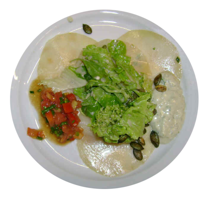 Kohlrabicarpaccio mit pikanter Sauce