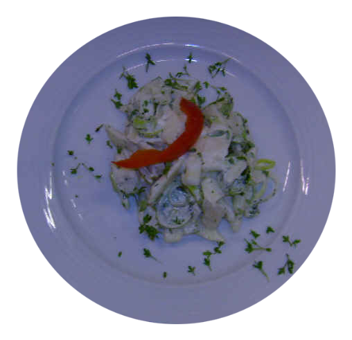 Lauchrohkost mit Äpfeln Lauchrohkost mit Äpfeln
