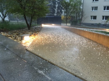 Hagelunwetter in Graz 04.04.2017