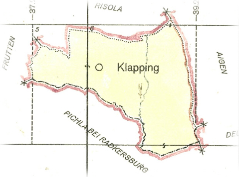historischer Kataster Klapping